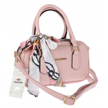 Torebka damska listonoszka kuferek pojemna na ramię torba CH662179 Różowa
