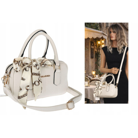 Torebka damska listonoszka kuferek pojemna na ramię torba CH662179 Beżowa