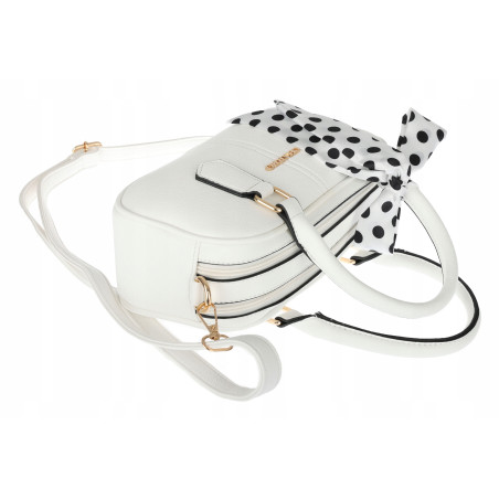 Torebka damska listonoszka kuferek pojemna na ramię torba CH662179 Biała