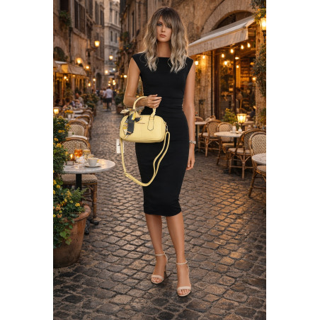 Torebka damska listonoszka kuferek pojemna na ramię torba CH662179 Żółta