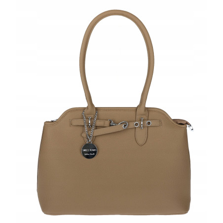 Torebka damska kuferek shopper A4 pojemna na ramię torba OSY84 Brązowa