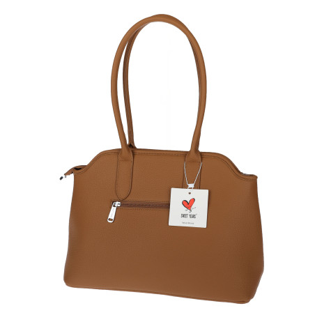 Torebka damska kuferek shopper A4 pojemna na ramię torba OSY84 Brązowa