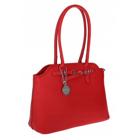 Torebka damska kuferek shopper A4 pojemna na ramię torba OSY84 Czerwona