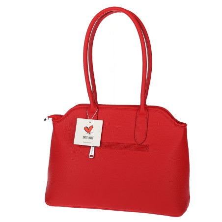 Torebka damska kuferek shopper A4 pojemna na ramię torba OSY84 Czerwona