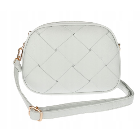 Torebka damska listonoszka pleciona miejska na ramię torba CH3354 Szara