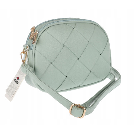 Torebka damska listonoszka pleciona miejska na ramię torba CH3354 Zielona