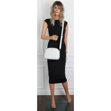 Torebka damska listonoszka pleciona miejska na ramię torba CH3354 Szara