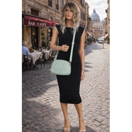 Torebka damska listonoszka pleciona miejska na ramię torba CH3354 Zielona