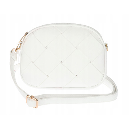 Torebka damska listonoszka pleciona miejska na ramię torba CH3354 Biała