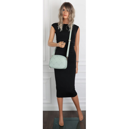 Torebka damska listonoszka pleciona miejska na ramię torba CH3354 Zielona