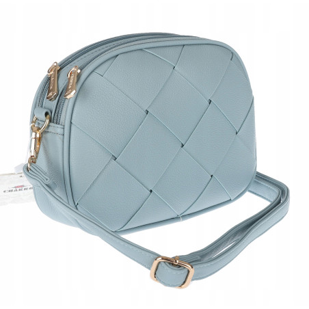 Torebka damska listonoszka pleciona miejska na ramię torba CH3354 Niebieska