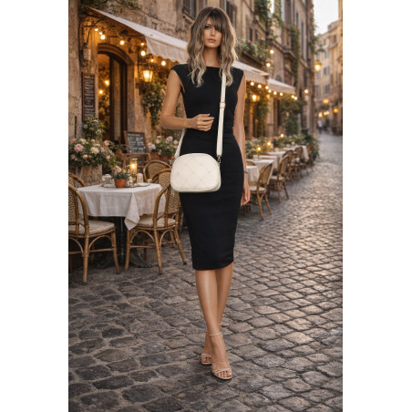 Torebka damska listonoszka pleciona miejska na ramię torba CH3354 Beżowa