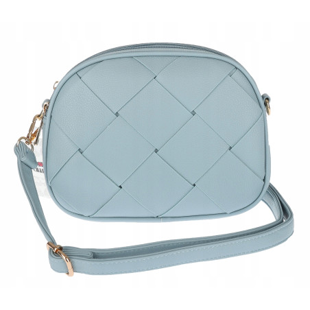 Torebka damska listonoszka pleciona miejska na ramię torba CH3354 Niebieska