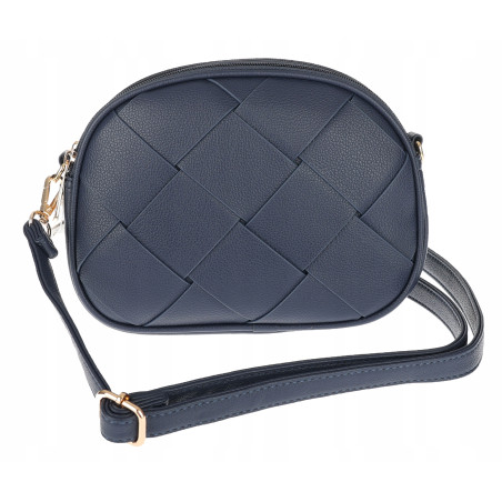 Torebka damska listonoszka pleciona miejska na ramię torba CH3354 Granatowa