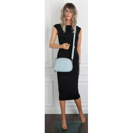Torebka damska listonoszka pleciona miejska na ramię torba CH3354 Niebieska