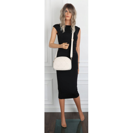 Torebka damska listonoszka pleciona miejska na ramię torba CH3354 Beżowa