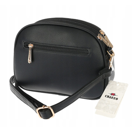 Torebka damska listonoszka pleciona miejska na ramię torba CH3354 Czarna