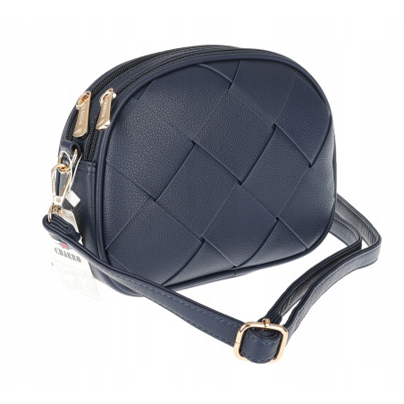 Torebka damska listonoszka pleciona miejska na ramię torba CH3354 Granatowa