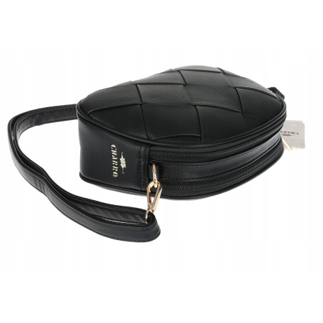 Torebka damska listonoszka pleciona miejska na ramię torba CH3354 Czarna