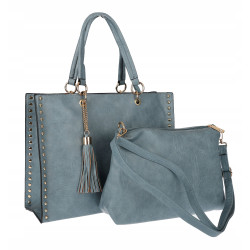 Torebka damska teczka A4 pojemna listonoszka 2w1 duża HJ81121 Niebieska