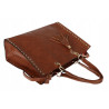 Torebka damska teczka A4 pojemna listonoszka 2w1 duża pasek HJ81121 Brązowa