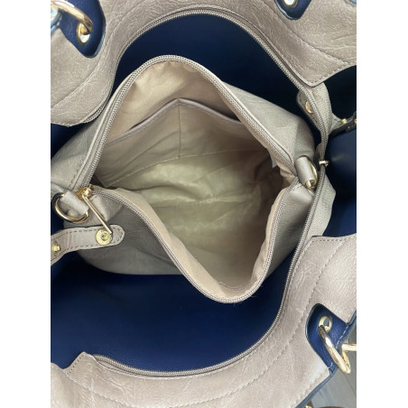 Torebka damska teczka A4 pojemna listonoszka 2w1 duża HJ81121 Niebieska