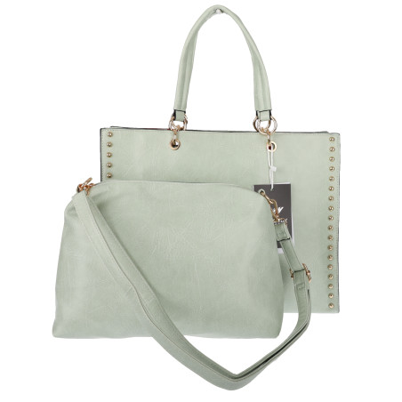 Torebka damska teczka A4 pojemna listonoszka 2w1 duża modna HJ81121 Zielona