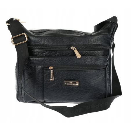 Torebka Damska Listonoszka Modna Pojemna Torba na Ramię casual CH894 Czarna