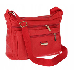 Torebka Damska Listonoszka Modna Pojemna Torba na Ramię CH894 Czerwona