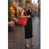 Torebka Damska Listonoszka Modna Pojemna Torba na Ramię CH894 Czerwona