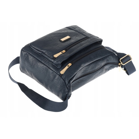 Torebka Damska Listonoszka Modna Pojemna Torba na Ramię CH894 Granatowa