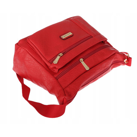 Torebka Damska Listonoszka Modna Pojemna Torba na Ramię CH894 Czerwona