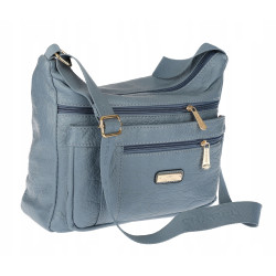 Torebka Damska Listonoszka Modna Pojemna Torba na Ramię CH894 Niebieska