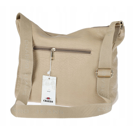 Torebka Damska Listonoszka Modna Pojemna Torba na Ramię casual CH894 Beżowa