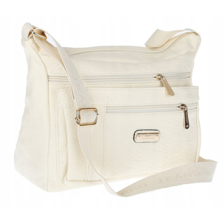 Torebka Damska Listonoszka Modna Pojemna Torba na Ramię casual CH894 Beżowa