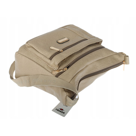 Torebka Damska Listonoszka Modna Pojemna Torba na Ramię casual CH894 Beżowa