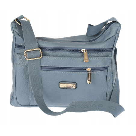 Torebka Damska Listonoszka Modna Pojemna Torba na Ramię CH894 Niebieska