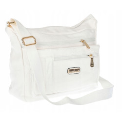 Torebka Damska Listonoszka Modna Pojemna Miejska Torba na Ramię CH894 Biała
