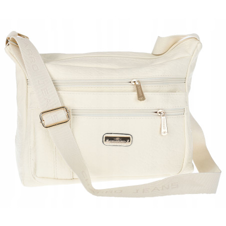 Torebka Damska Listonoszka Modna Pojemna Torba na Ramię casual CH894 Beżowa