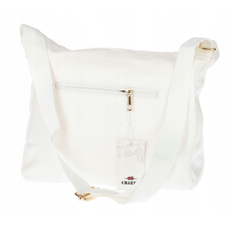Torebka Damska Listonoszka Modna Pojemna Miejska Torba na Ramię CH894 Biała