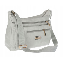 Torebka Damska Listonoszka Modna Pojemna Miejska Torba na Ramię CH894 Szara