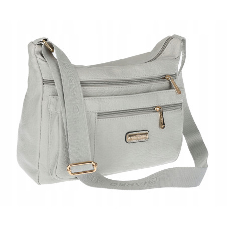 Torebka Damska Listonoszka Modna Pojemna Miejska Torba na Ramię CH894 Szara