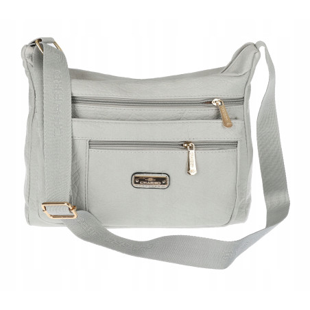 Torebka Damska Listonoszka Modna Pojemna Miejska Torba na Ramię CH894 Szara