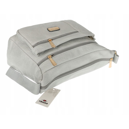 Torebka Damska Listonoszka Modna Pojemna Miejska Torba na Ramię CH894 Szara