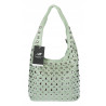 Torebka damska worek pojemna na ramię z ćwiekami duża torba HJ1357 Zielona