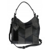 Torebka damska worek shopper pojemna torba na ramię frędzle MC675 Czarna