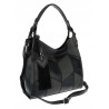 Torebka damska worek shopper pojemna torba na ramię frędzle MC675 Czarna