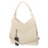 Torebka damska worek shopper pojemna torba na ramię frędzle MC675 Beżowa