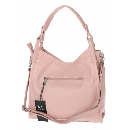 Torebka damska worek shopper pojemna torba na ramię frędzle MC675 Różowa