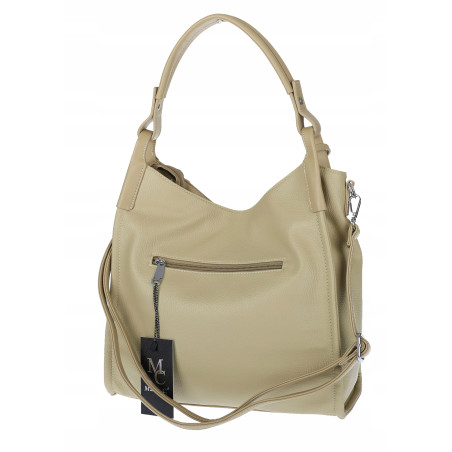 Torebka damska worek shopper pojemna torba na ramię frędzle MC675 Zielona